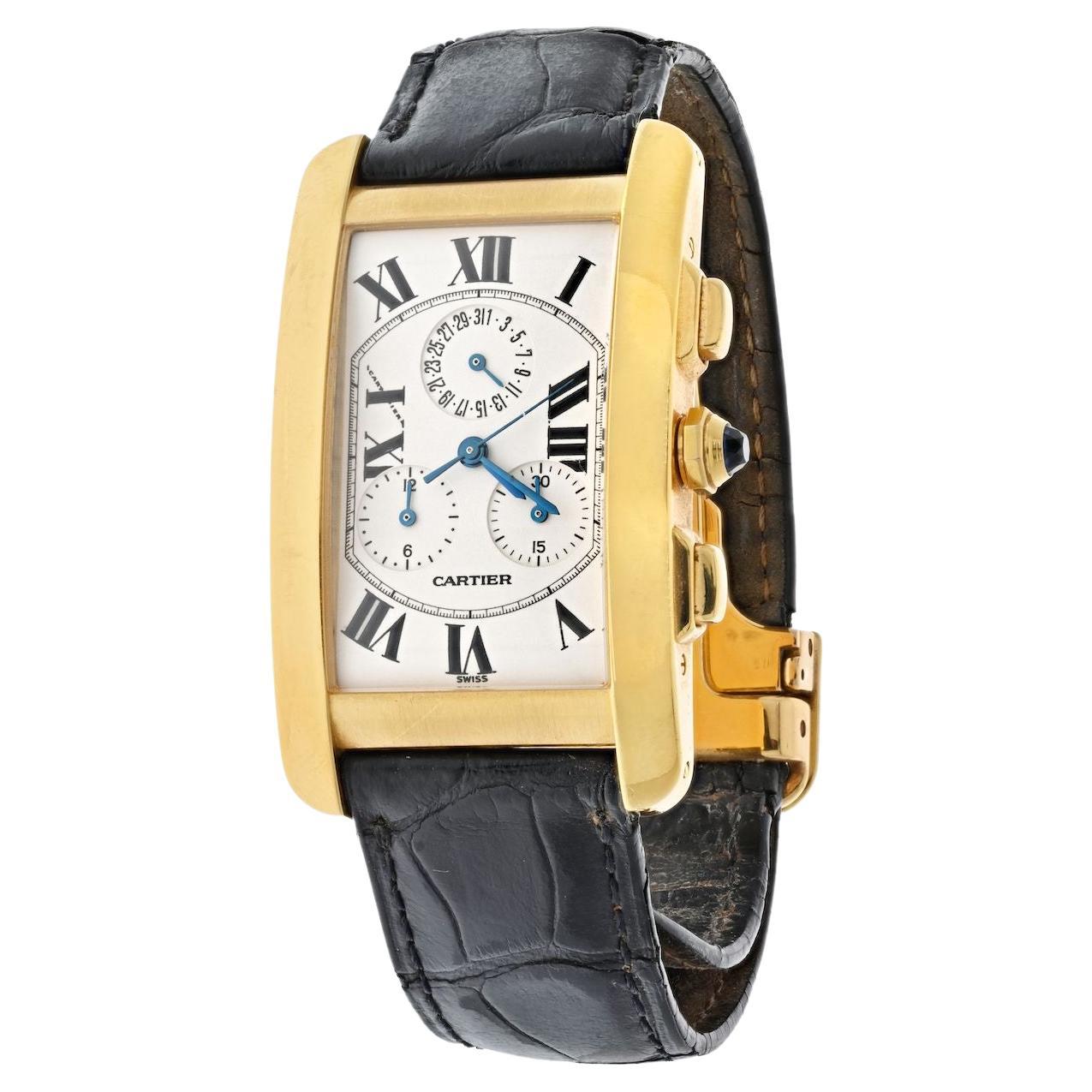 Cartier Tank Americaine 18k Yellow Gold 1730 Watch