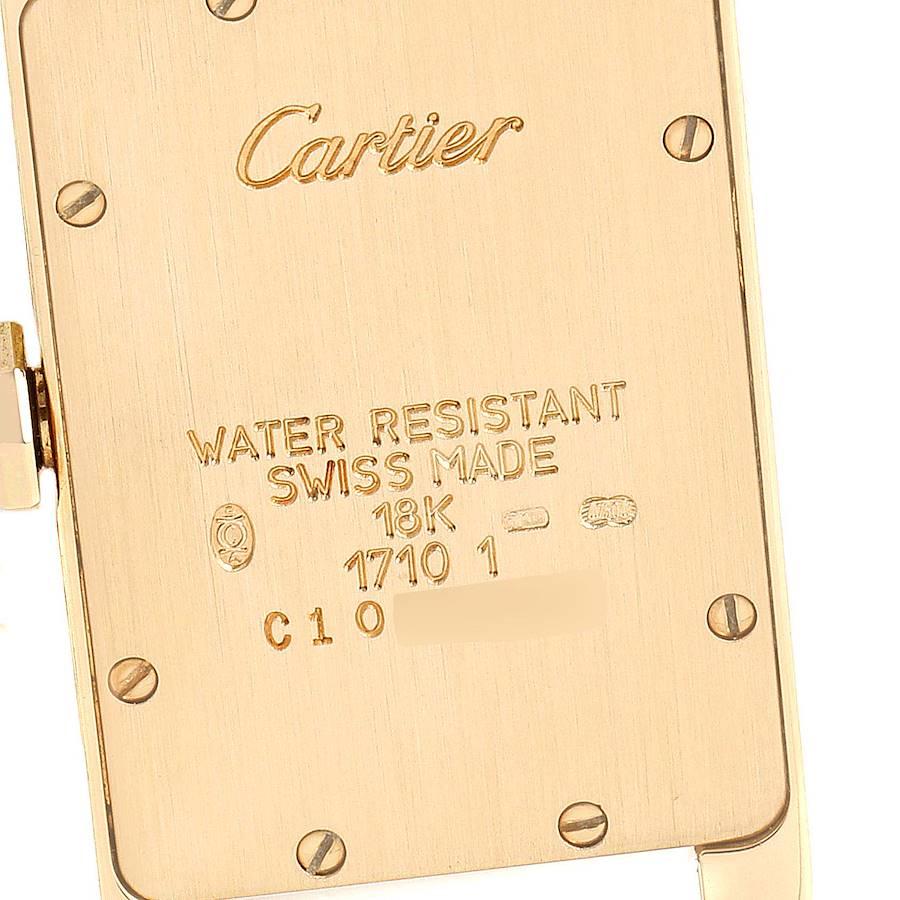 Cartier Tank Americaine 18 Karat Yellow Gold Ladies Watch W26015K2 For Sale 1