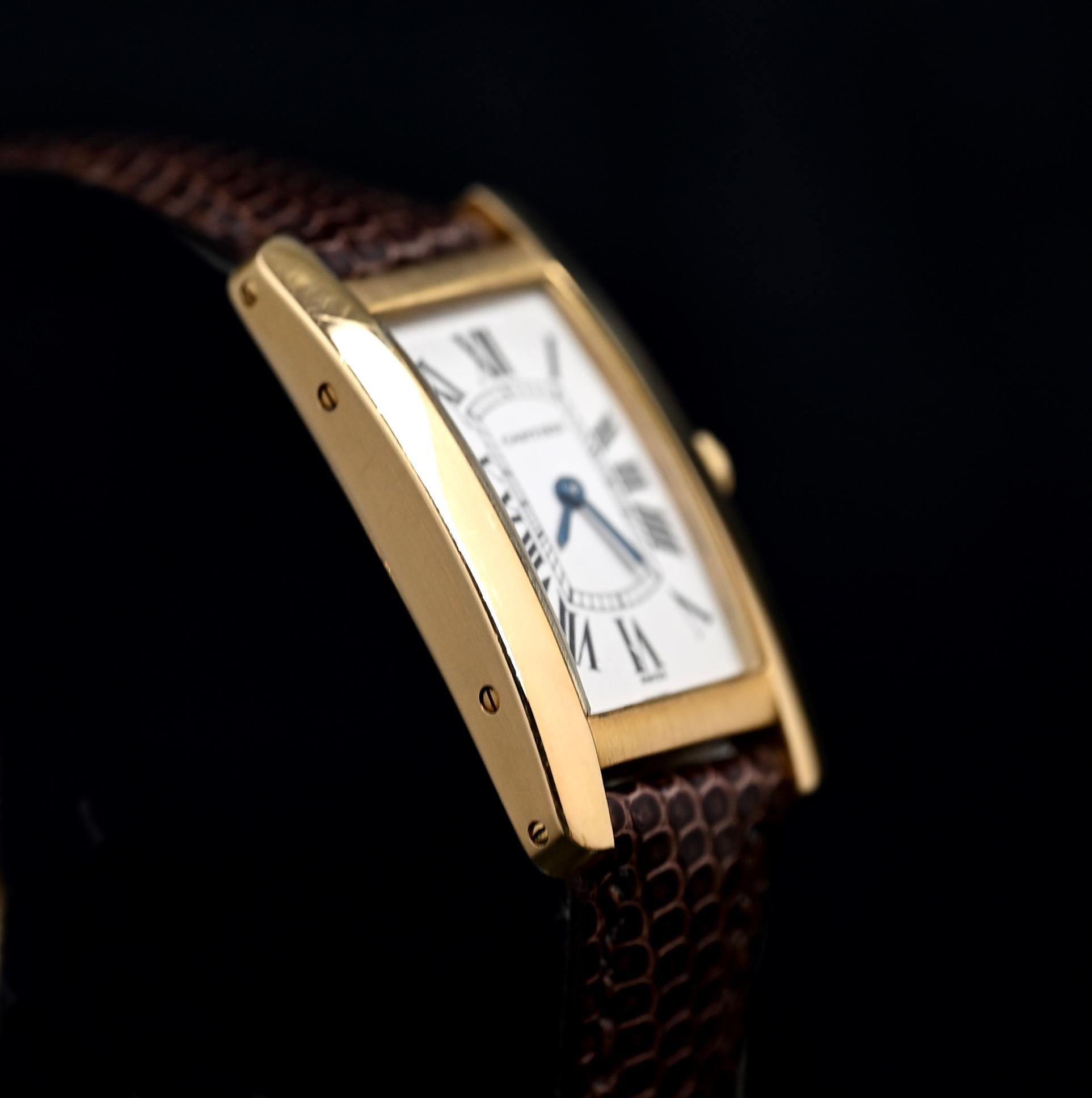 Women's or Men's Cartier Tank Americaine 18K YG Quartz Ref. 1710, 1990's