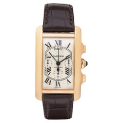 Cartier Tank Américaine 18KT Gold Automatic Chronograph Watch, Ref. 3072