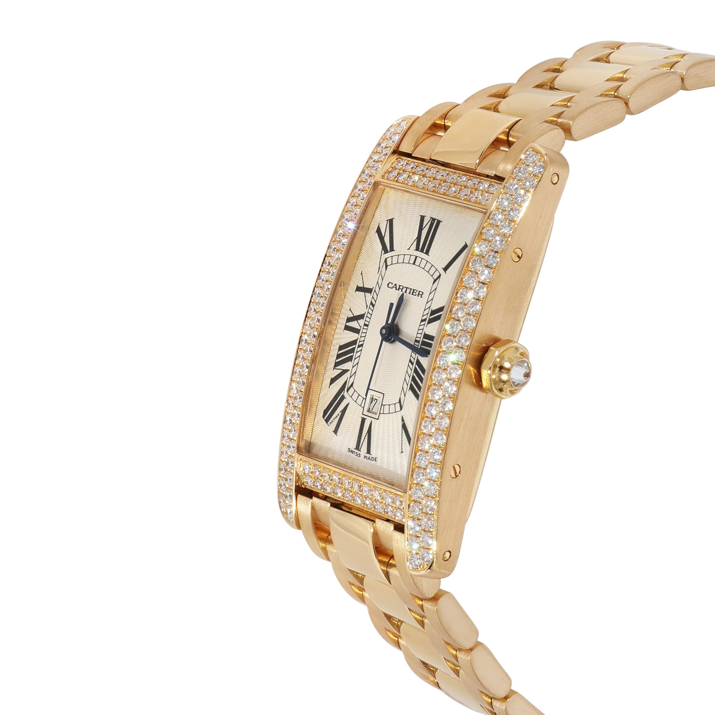 Cartier: 18 Karat Gelbgold Unisex-Uhr Tank Americaine 2483 im Zustand „Hervorragend“ in New York, NY