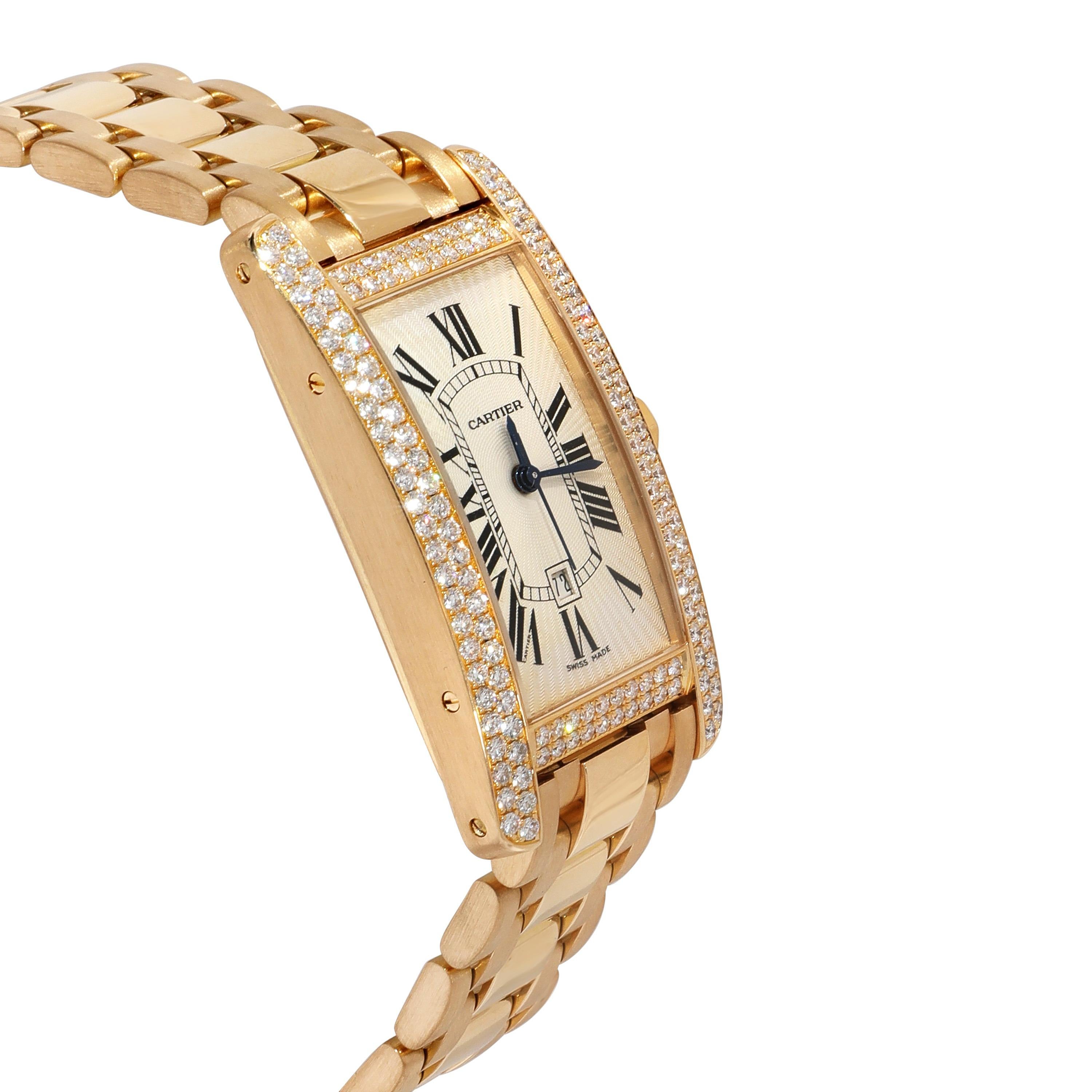 Cartier: 18 Karat Gelbgold Unisex-Uhr Tank Americaine 2483 1