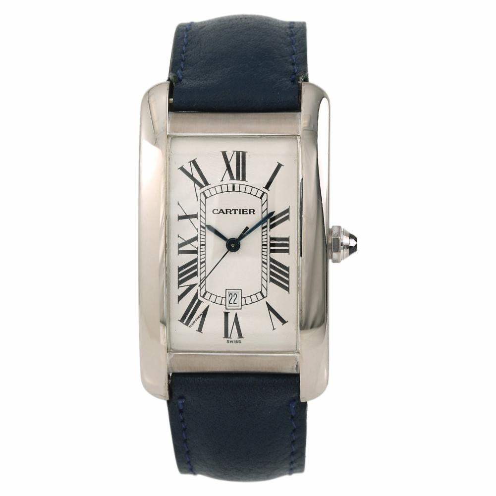 Cartier Tank Americaine 7200, Silver Dial Certified Authentic For Sale