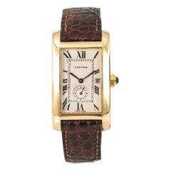 Vintage Cartier Tank Americaine  811904, Beige Dial, Certified and Warranty