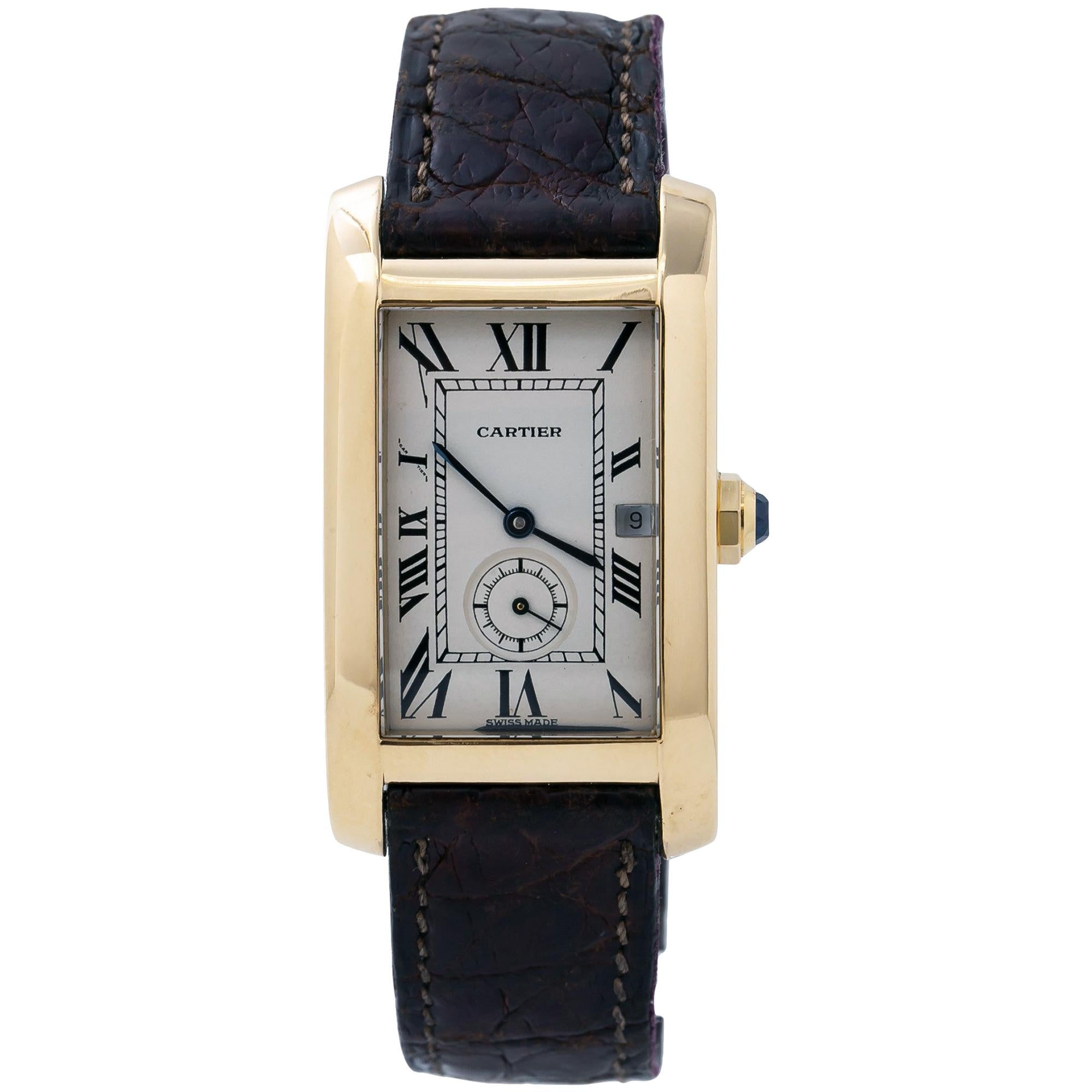 Cartier Tank Americaine 811905, Beige Dial, Certified and Warranty at ...
