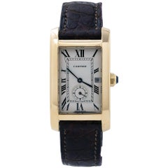 Vintage Cartier Tank Americaine  811905, Beige Dial, Certified and Warranty