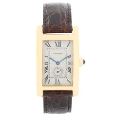 Vintage Cartier Tank Americaine 'American' 18K Gold Midsize Men's/Ladies Watch W2600351