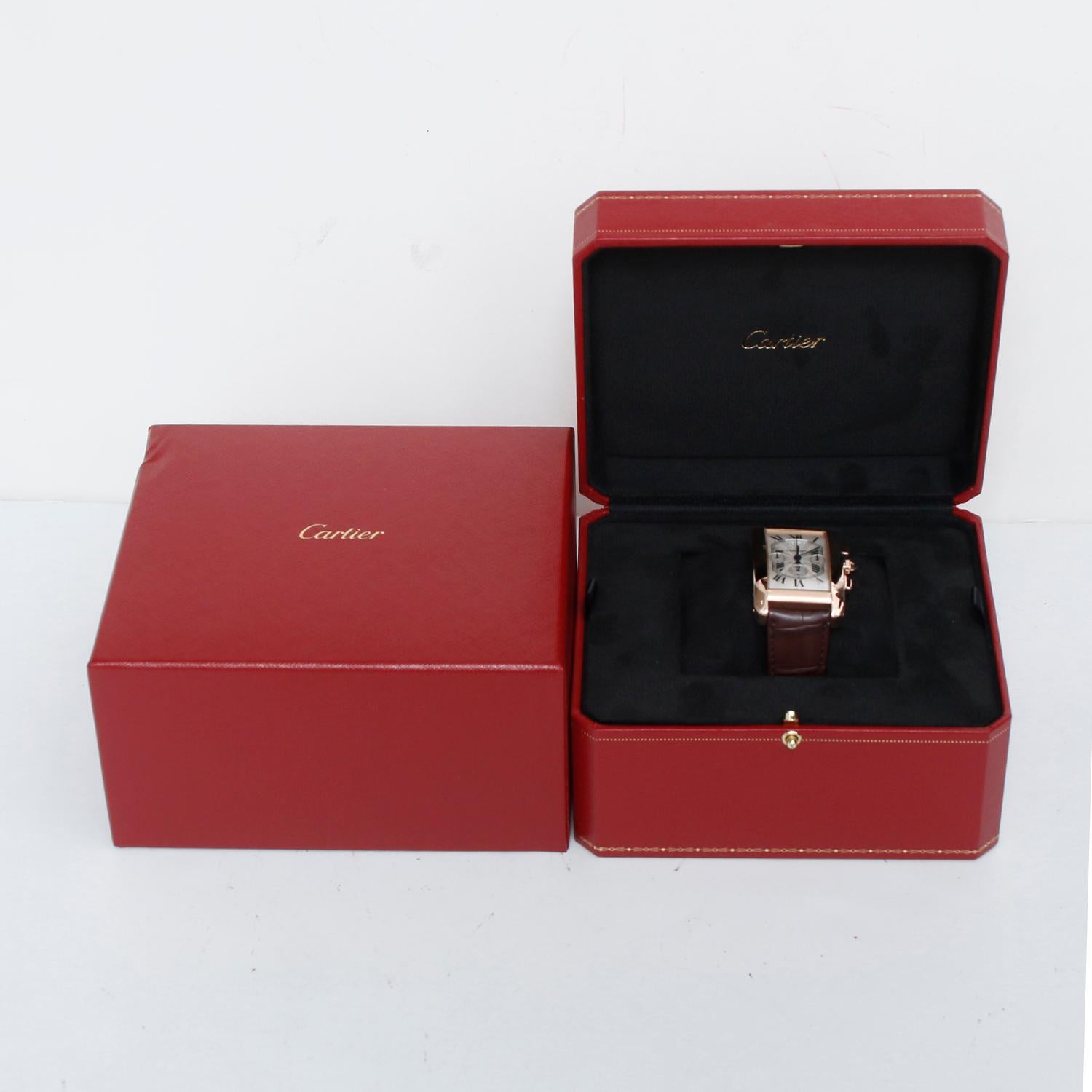 Cartier Tank Americaine  Automatique XL Hommes 18K Rose  Montre W2609356 2