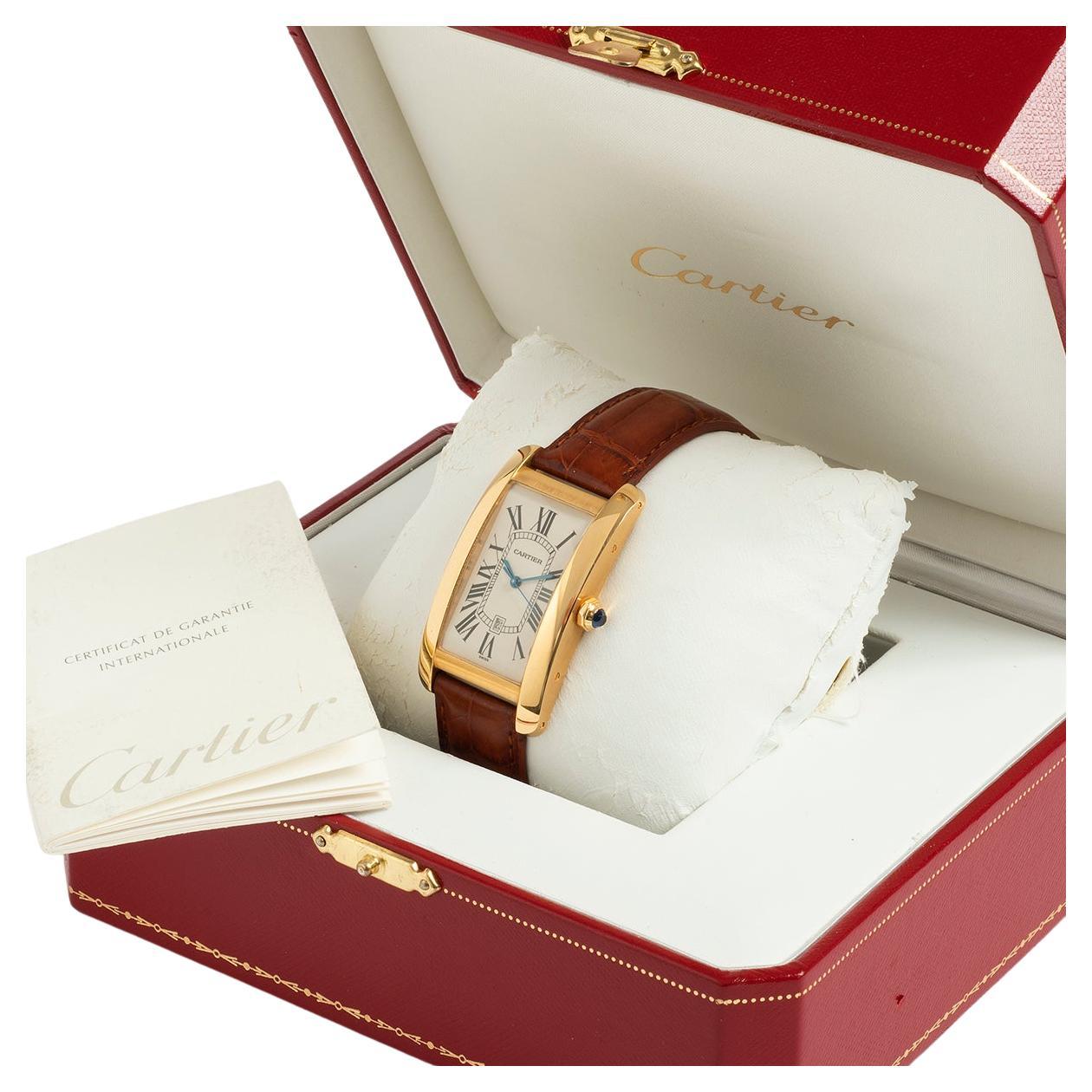 Cartier Tank Americaine Automatik-Armbanduhr, Ref 1740 XL Version. Jahr 2000