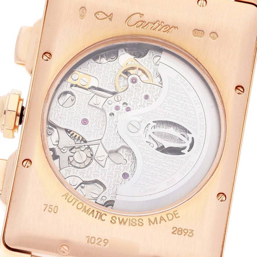 Cartier Tank Americaine Chronograph 18K Rose Gold Uhr W2609356 im Angebot 2