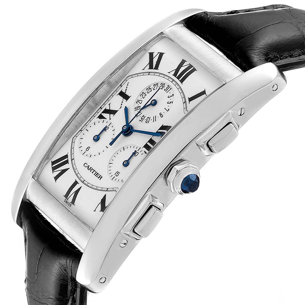 Cartier Tank Americaine Chronograph White Gold Men's Watch W2603358 2