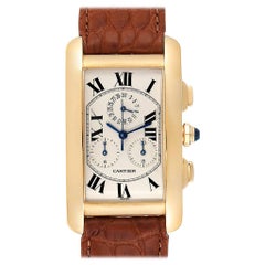 Cartier Tank Americaine Chronograph Yellow Gold Men’s Watch W2601156