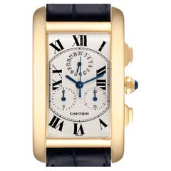 Cartier Tank Americaine Chronograph Yellow Gold Mens Watch W2601156