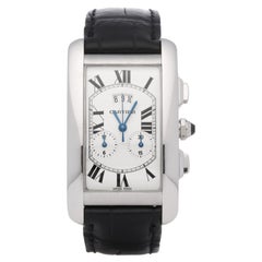 Cartier Tank Americaine Chronoreflex 2569 Unisex White Gold Chronograph Watch