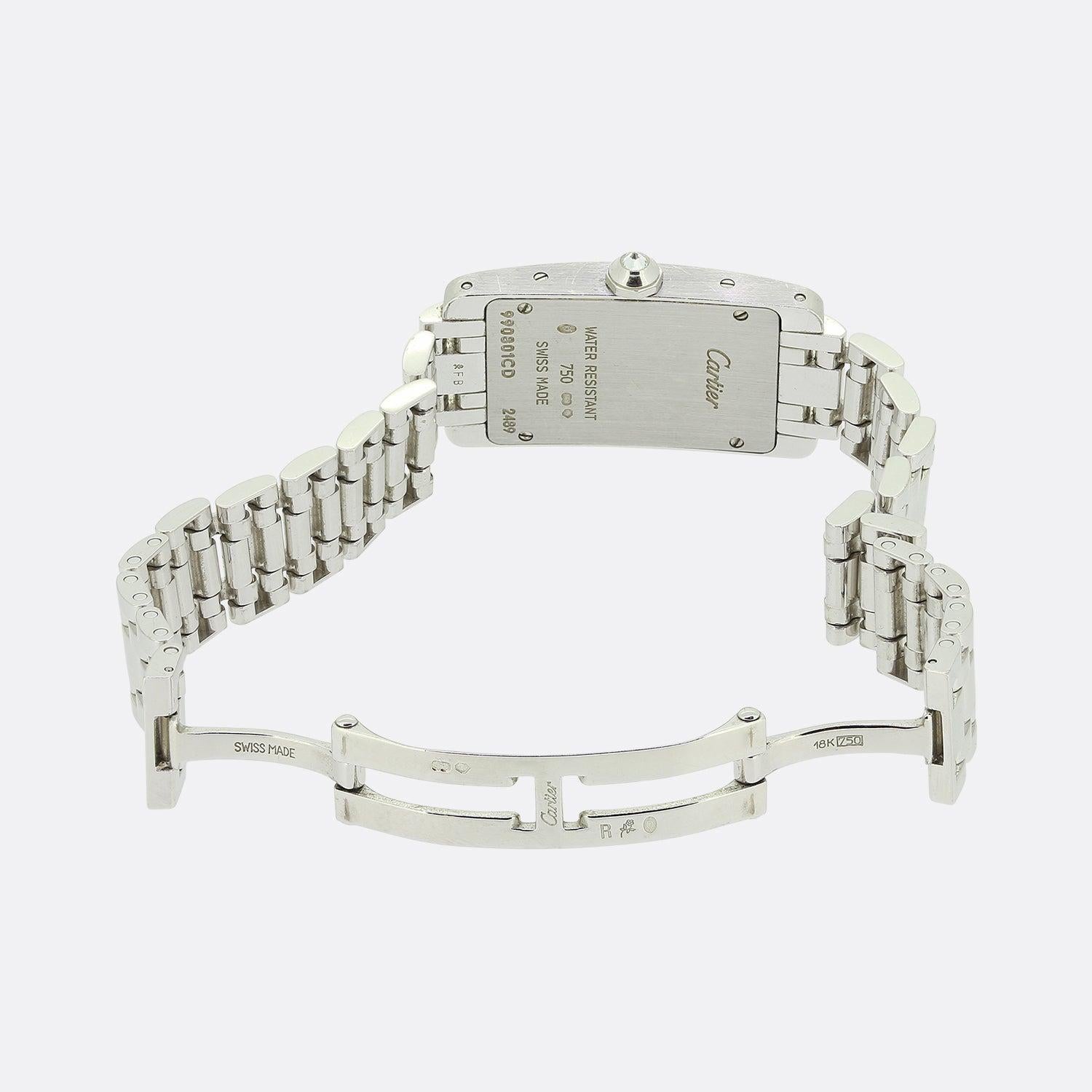 Montre-bracelet Tank Américaine à diamants de Cartier Bon état - En vente à London, GB