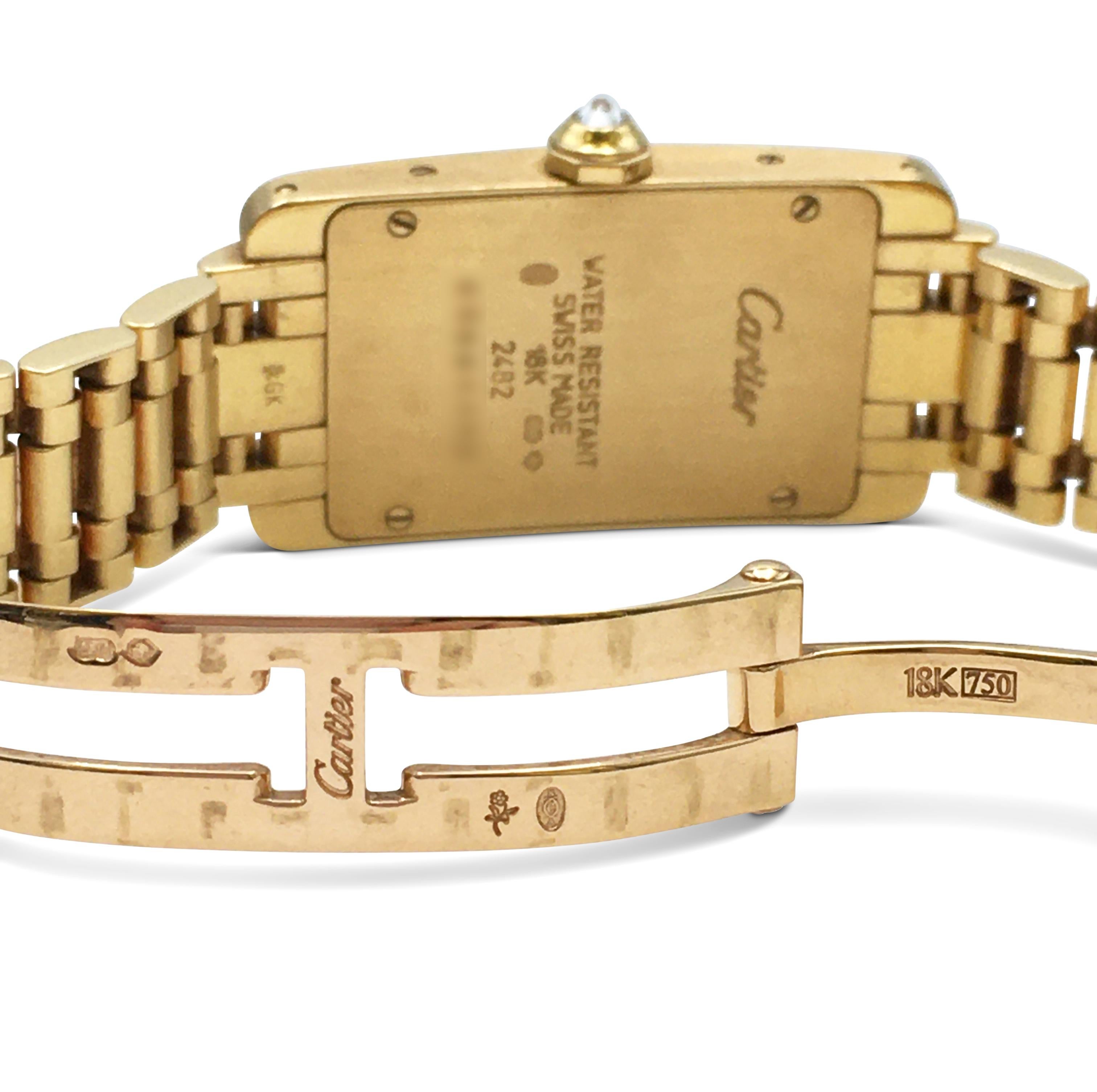 Women's Cartier Tank Americaine Gold Diamond Watch