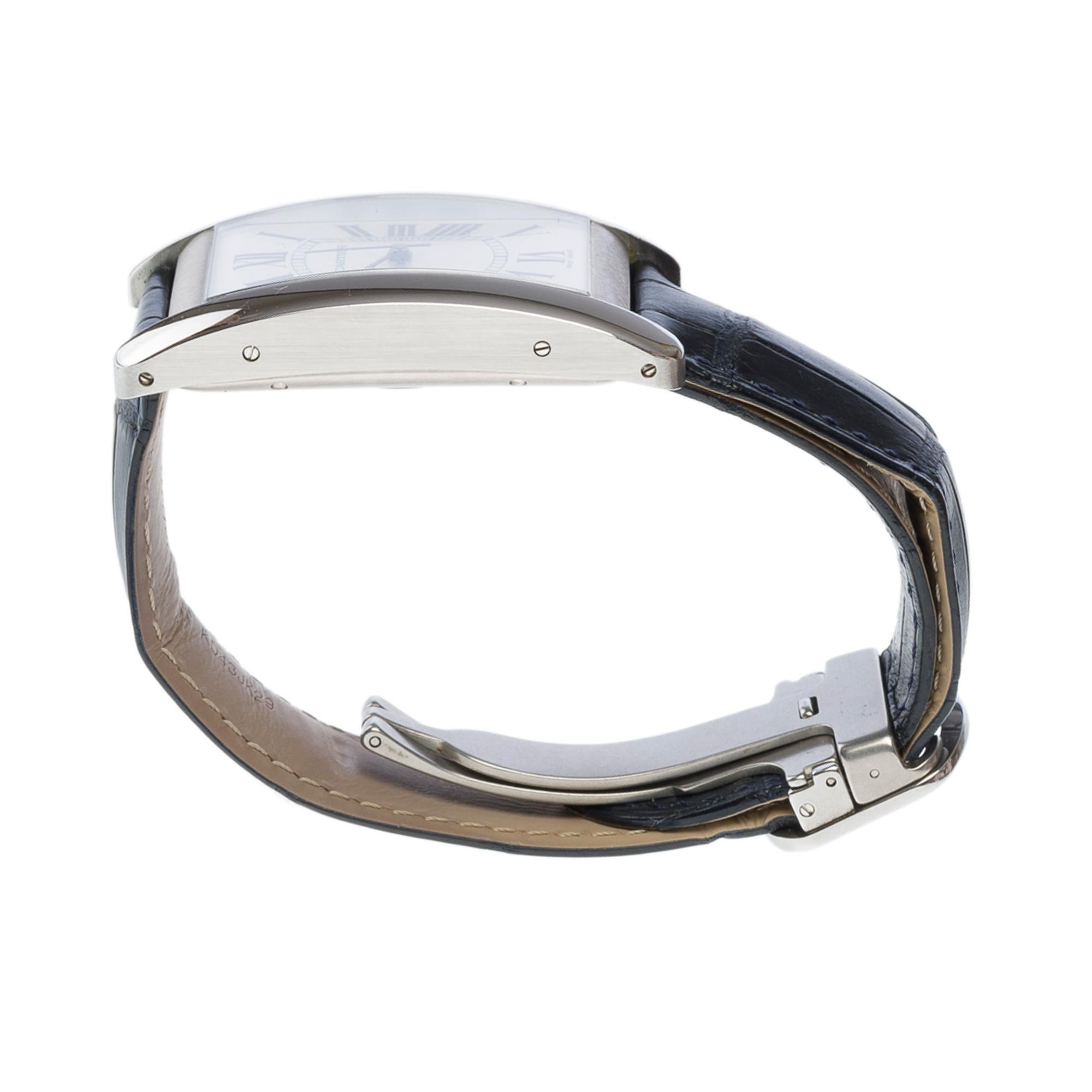 Cartier Tank Americaine in argento e carica automatica meccanica in vendita 1