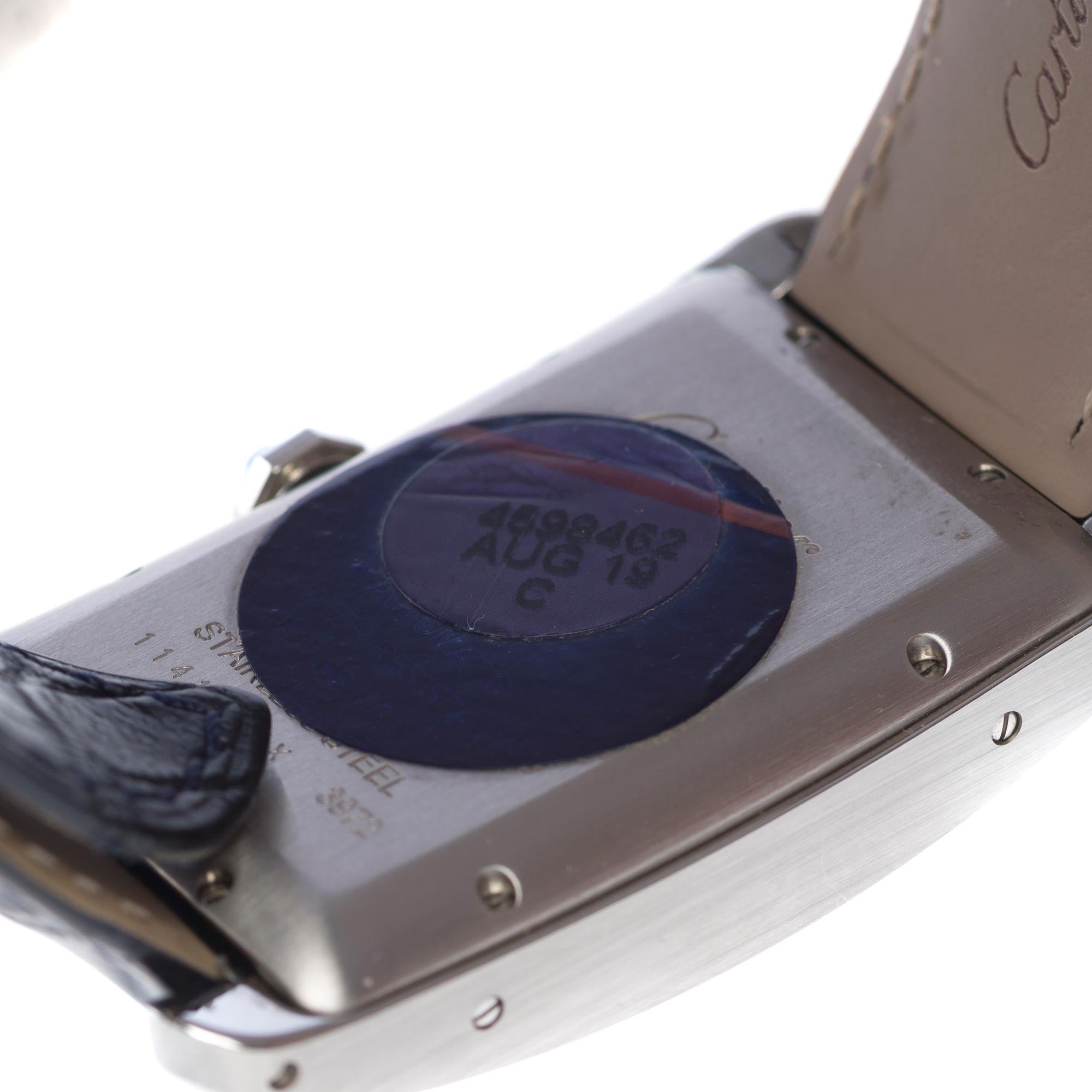 Cartier Tank Americaine in argento e carica automatica meccanica in vendita 3