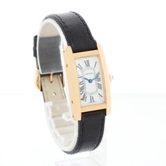 Cartier Tank Americaine Ladies 18k Yellow Gold Watch W2601556 2482