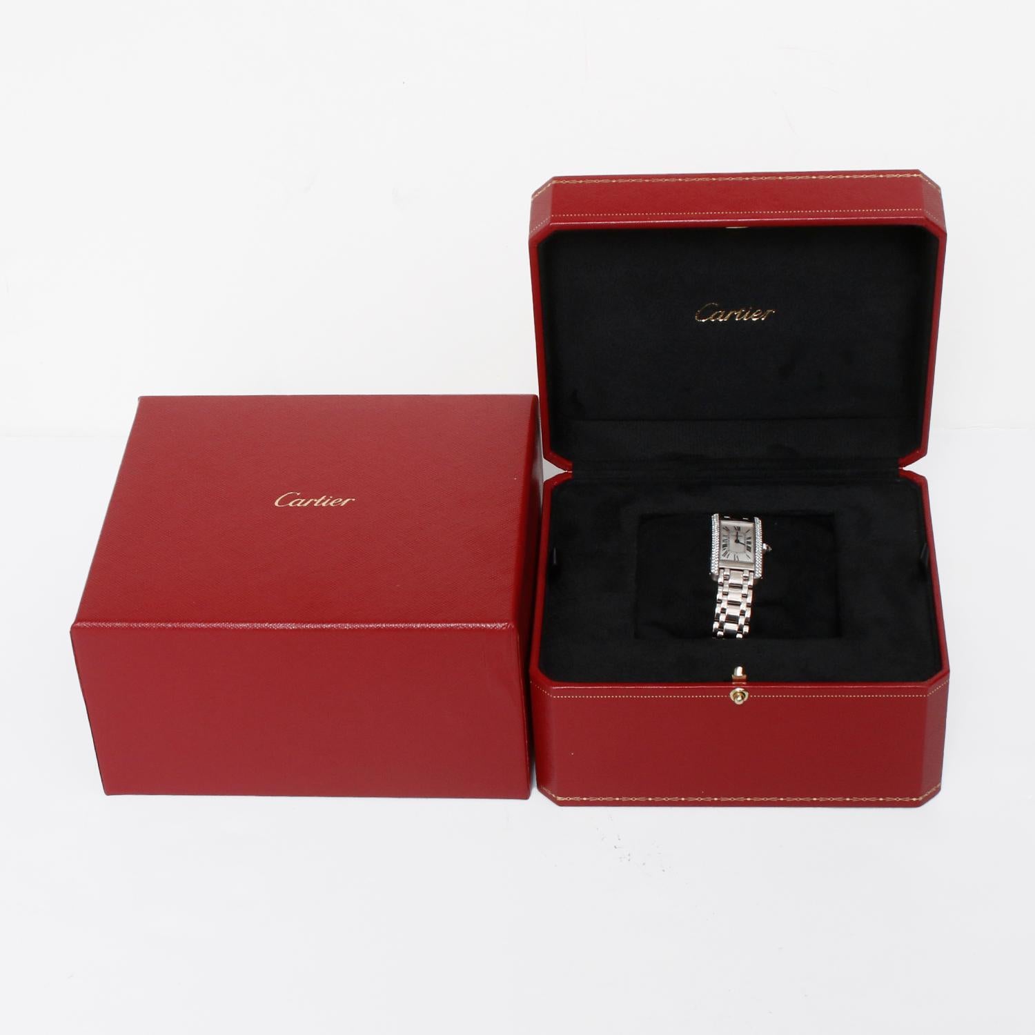 Cartier Tank Americaine Ladies White Gold W26019L1 1713 2