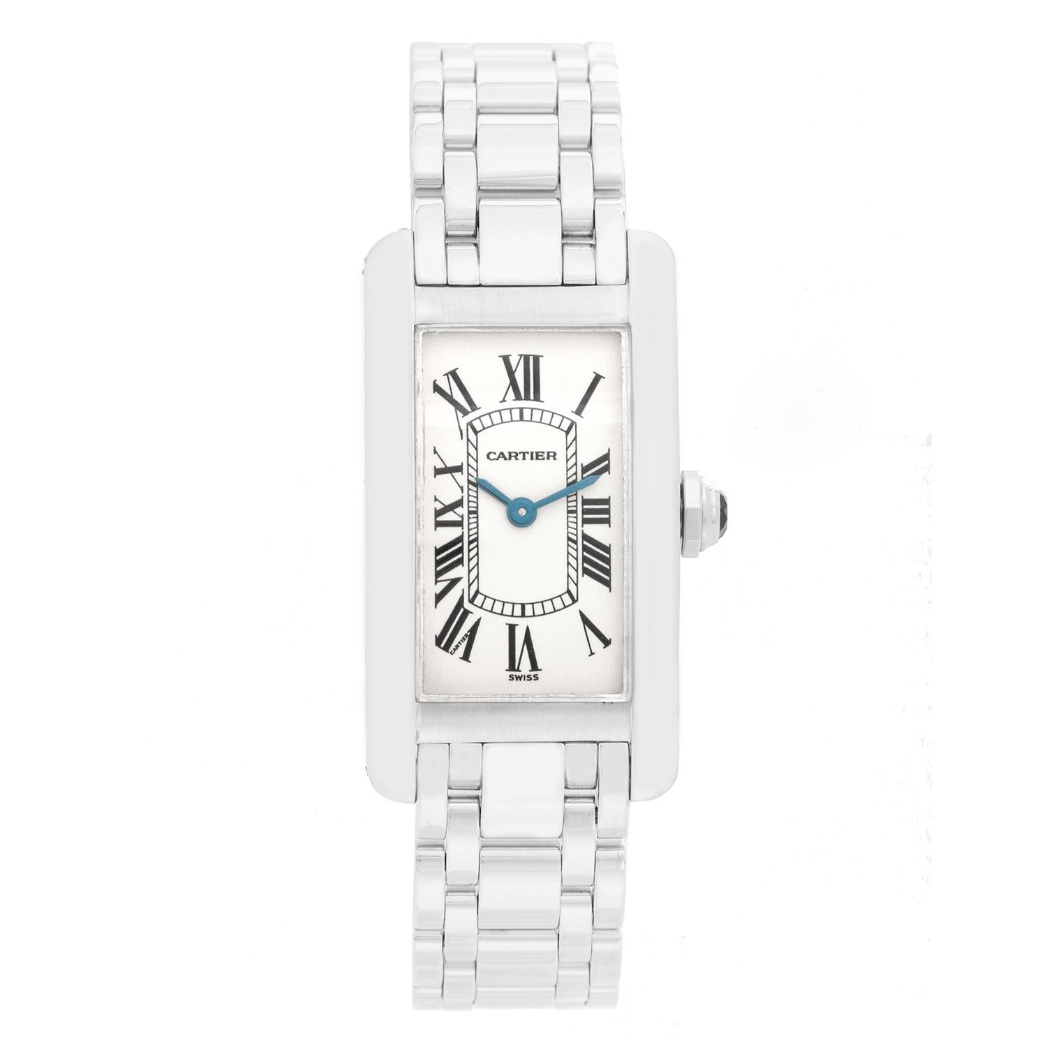 Cartier Tank Americaine Ladies White Gold W26019L1