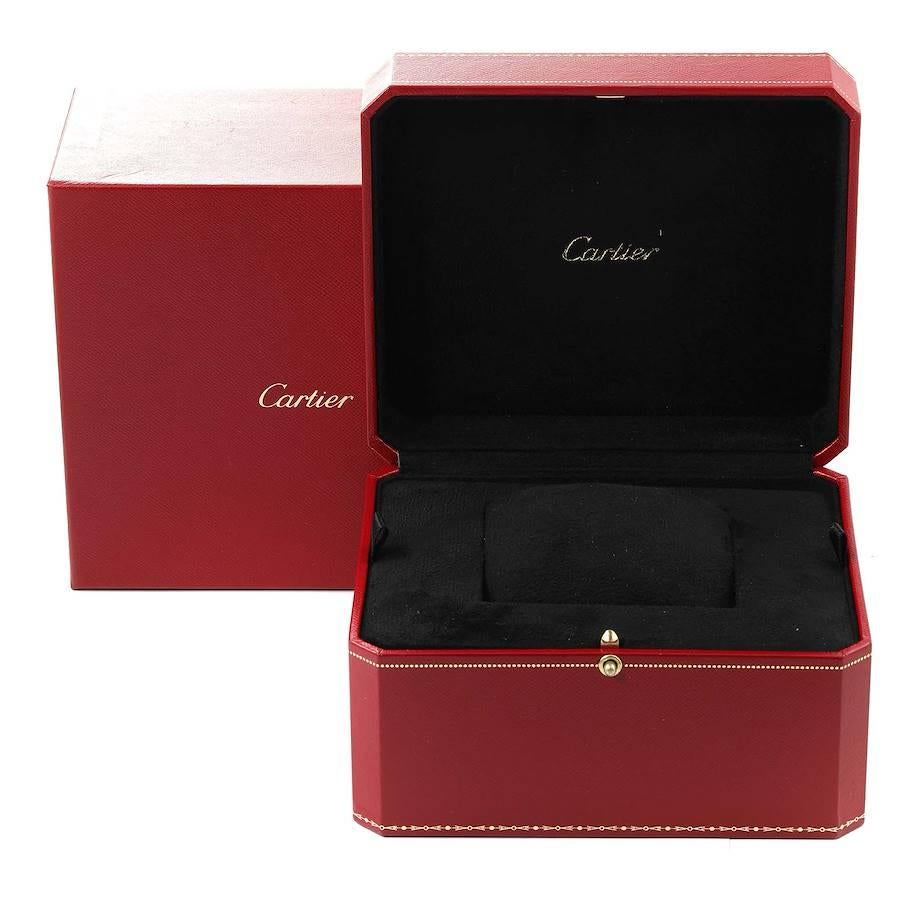 Cartier, grande montre Tank Americaine en or rose 18 carats avec bracelet marron, W2609156 en vente 6