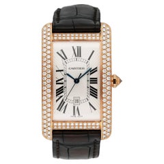 Cartier Tank Americaine Große WB704851 Diamant-Uhrenschachtel mit Diamanten