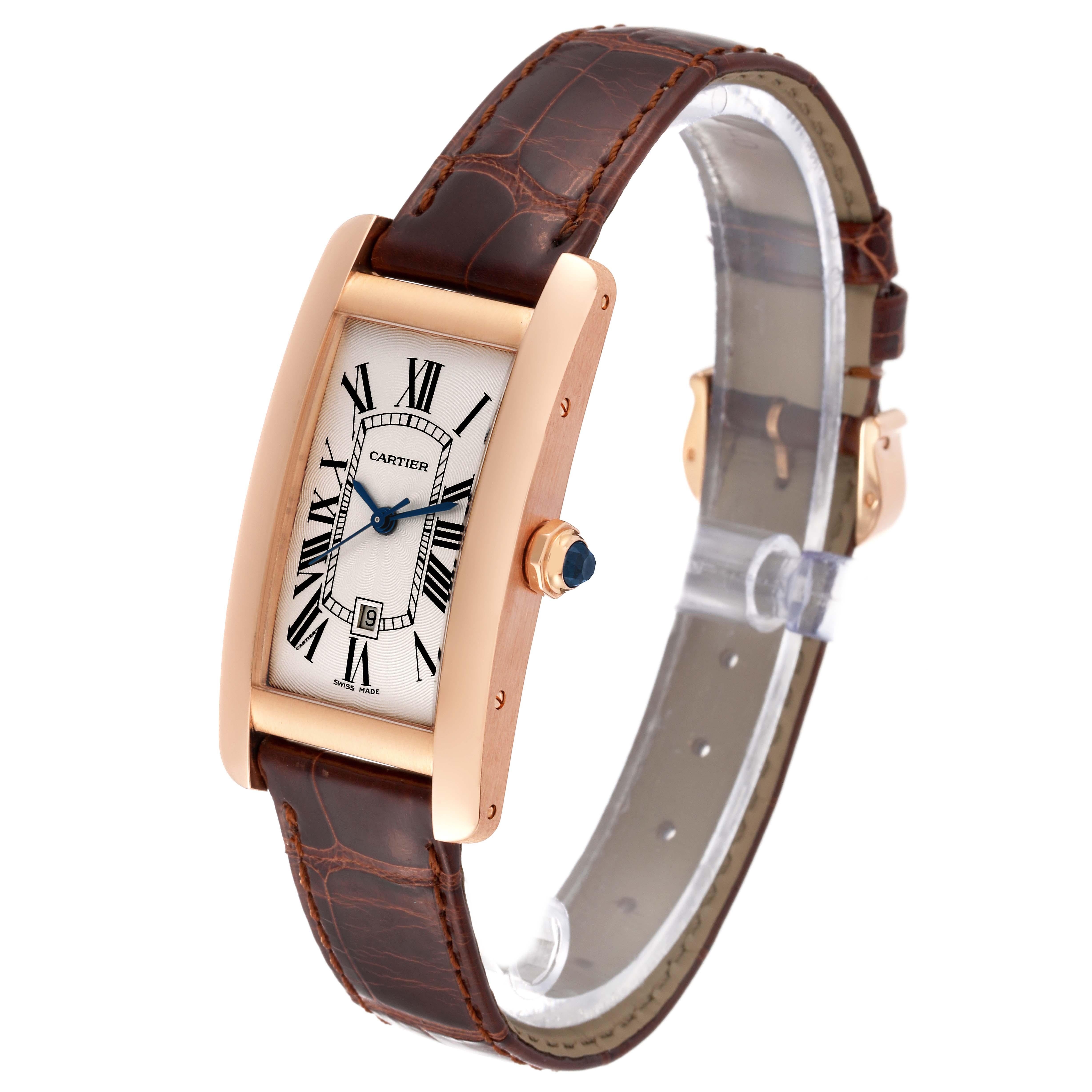 Cartier Tank Americaine Midsize Rose Gold Ladies Watch W2620030 Box Papers 4