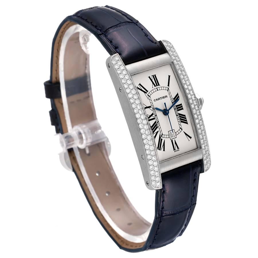Cartier Tank Americaine Midsize Weißgold Diamant Automatik Damenuhr 1726 im Zustand „Hervorragend“ im Angebot in Atlanta, GA