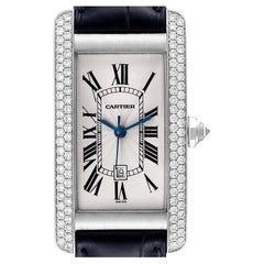 Cartier Tank Americaine Midsize Weißgold Diamant Automatik Damenuhr 1726
