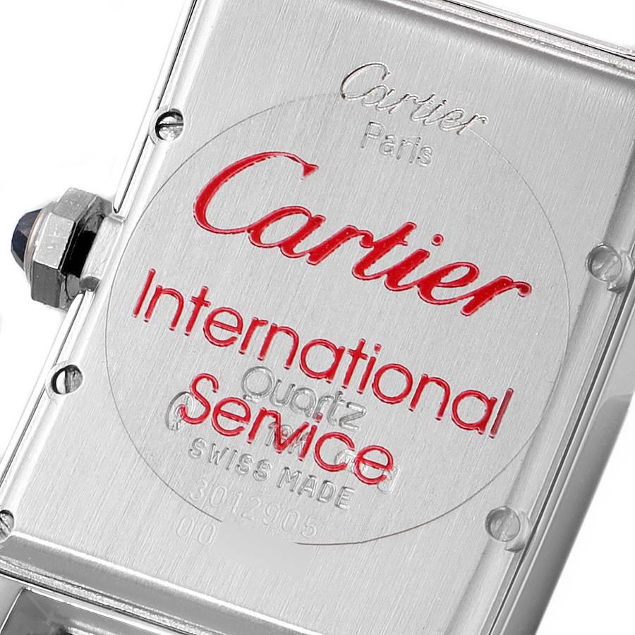 Cartier Tank Americaine Midsize White Gold Ladies Watch 3012905 In Excellent Condition In Atlanta, GA
