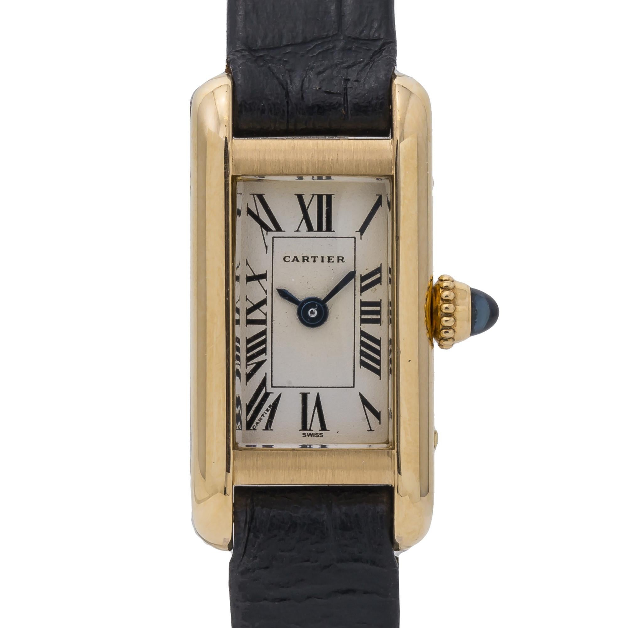 cartier mini tank watch