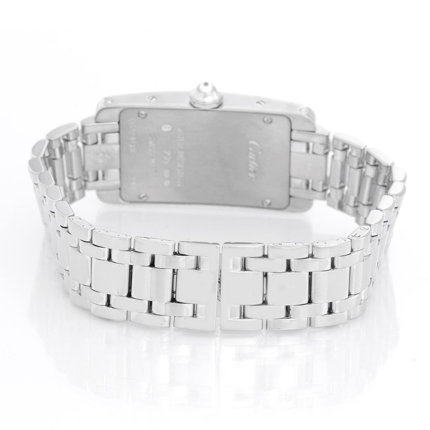 Cartier Tank Americaine (oder American) Damen WG Diamantuhr  2489 im Zustand „Hervorragend“ im Angebot in Dallas, TX