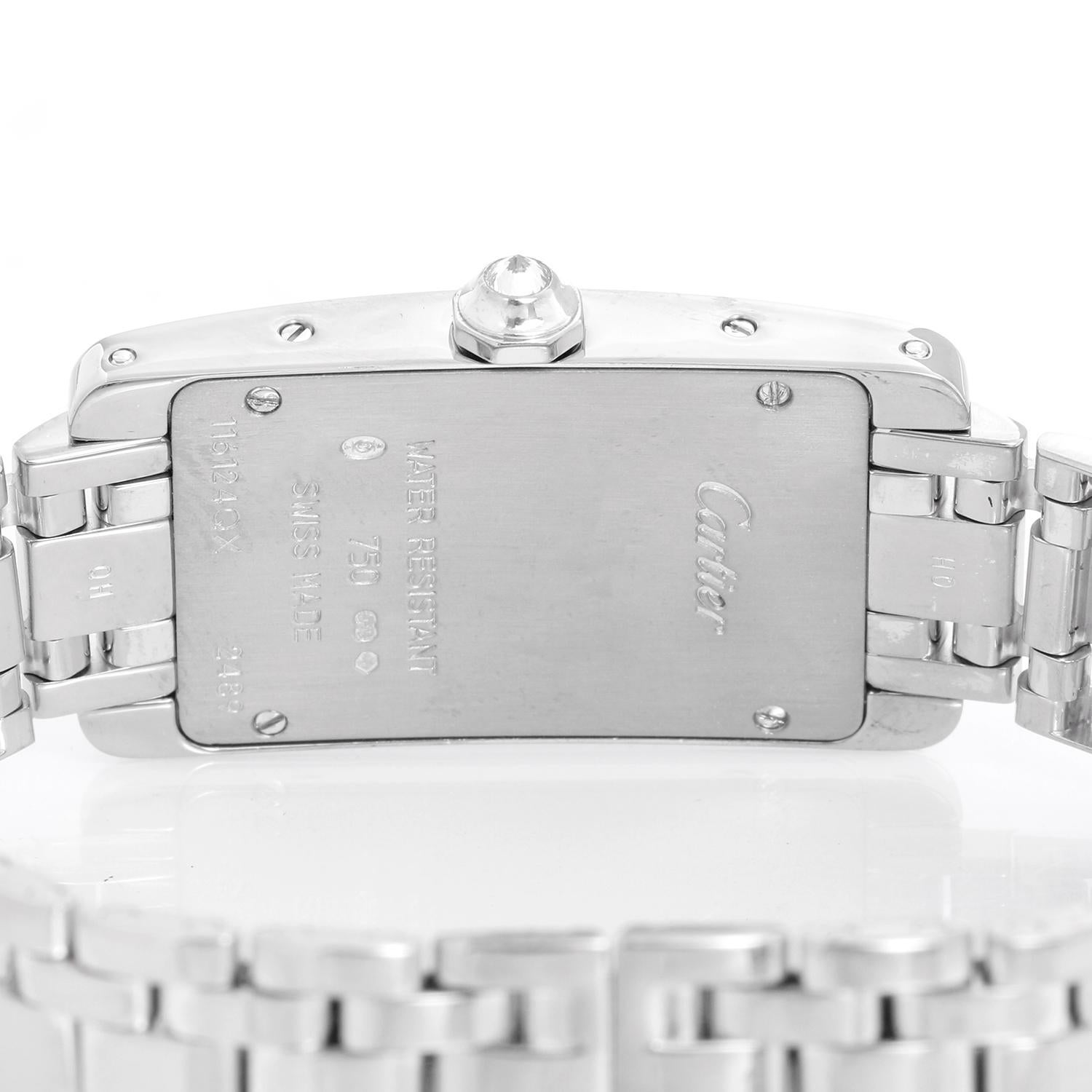 Montre Cartier Tank Americaine (ou American) à diamants WG pour dames  2489 Pour femmes en vente