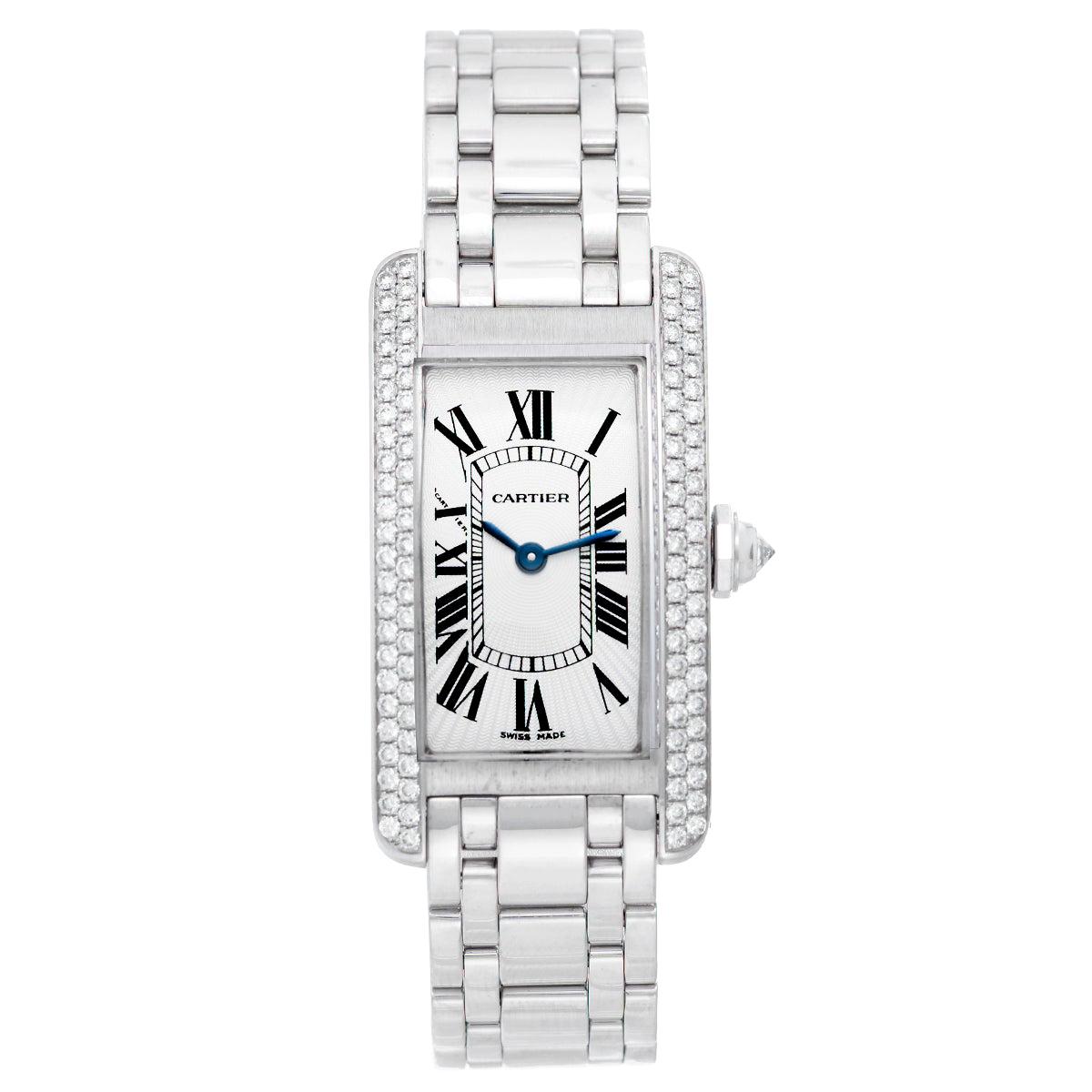 Cartier Tank Americaine ‘or American’ Ladies WG Diamond Watch WB7018L1