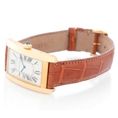 Cartier Tank Americaine 'or American' Large Men's Gold Watch 1735