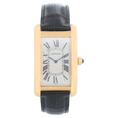 Cartier Tank Americaine 'or American' Large Men's Gold Watch 1735