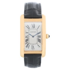 Montre Cartier Tank américaine (ou américaine) en or pour hommes 1735 