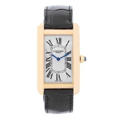 Cartier yellow gold Tank Americaine Large Manual Wristwatch