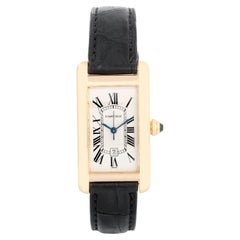 Vintage Cartier Tank Americaine 'or American' Men's Gold Watch W2603156