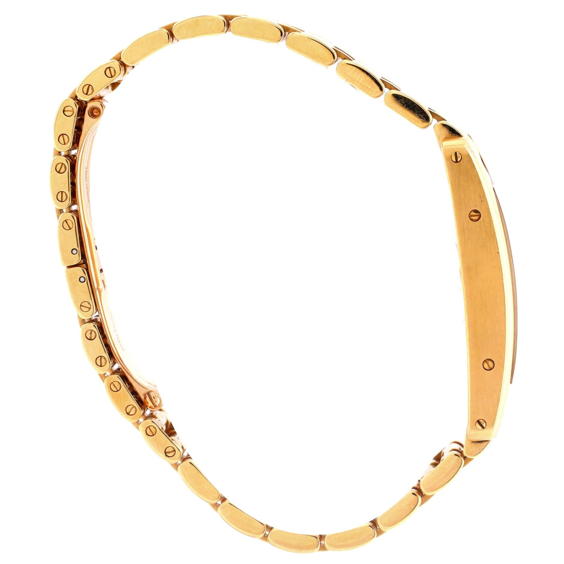 Cartier: Gelbgold-Uhr Tank Americaine mit Quarz, 19 für Damen oder Herren
