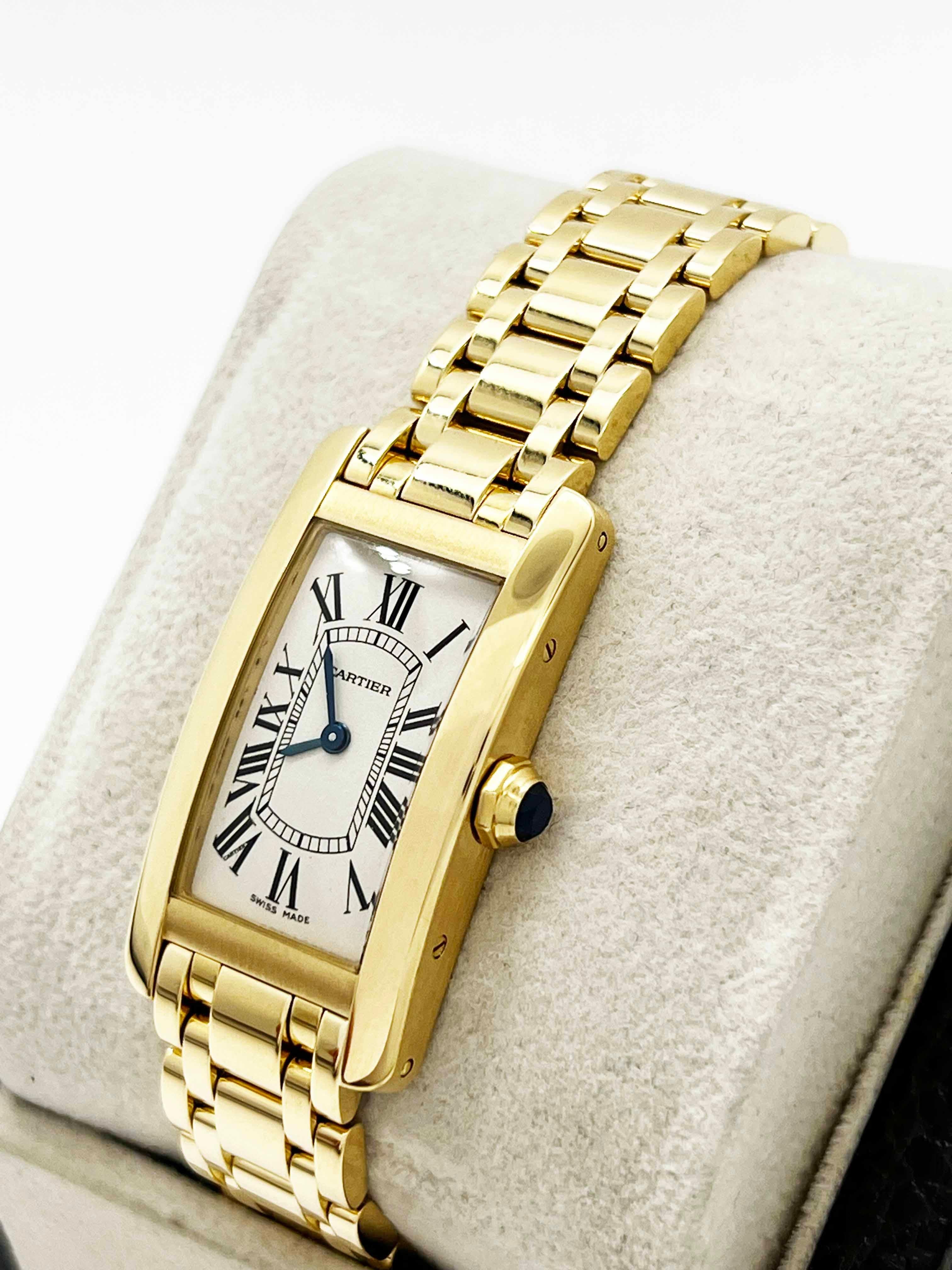 Cartier Tank Americaine Ref 2482 18K Gelbgold im Zustand „Hervorragend“ in San Diego, CA