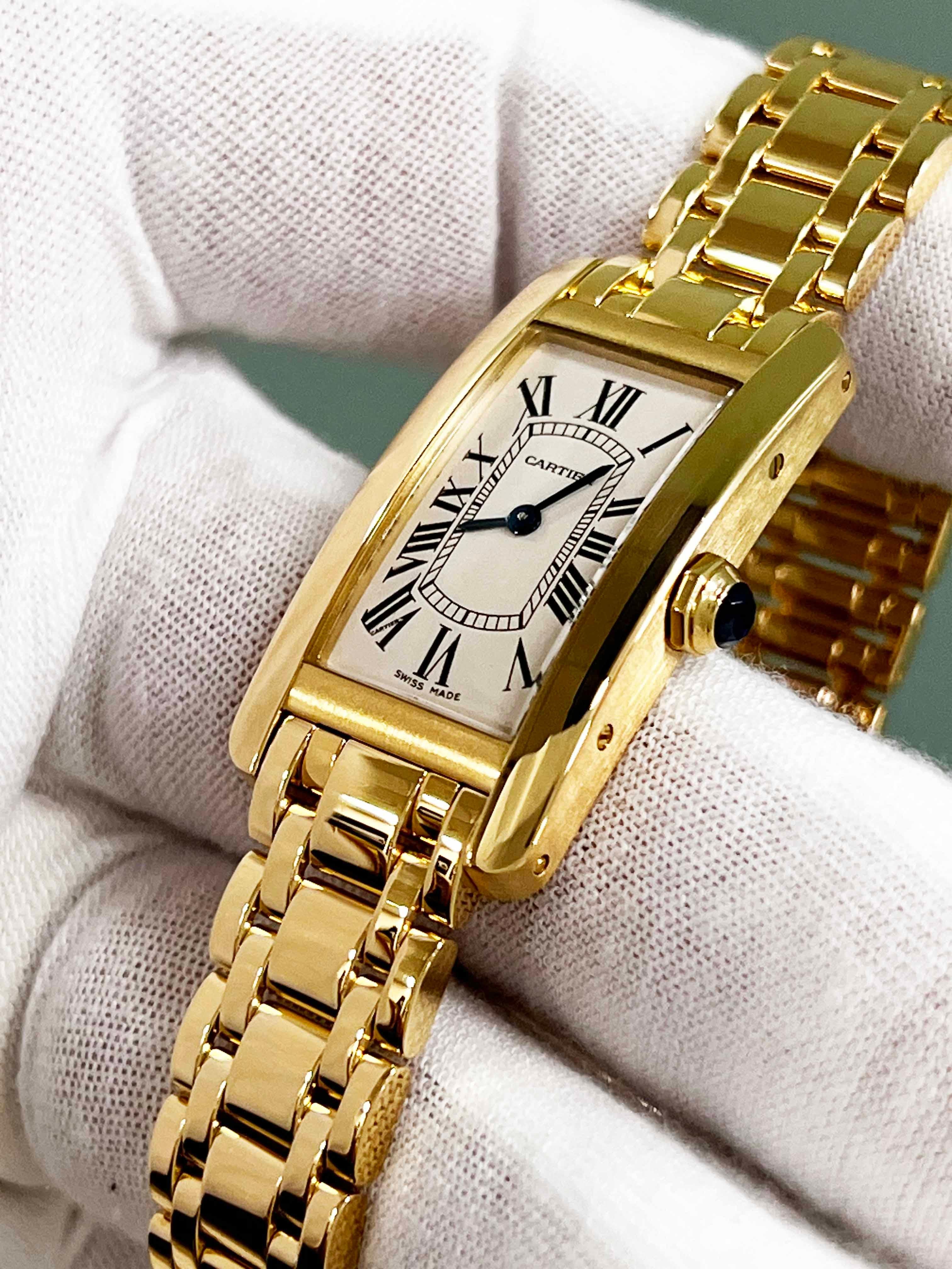 Cartier Tank Americaine Ref 2482 18K Gelbgold 3