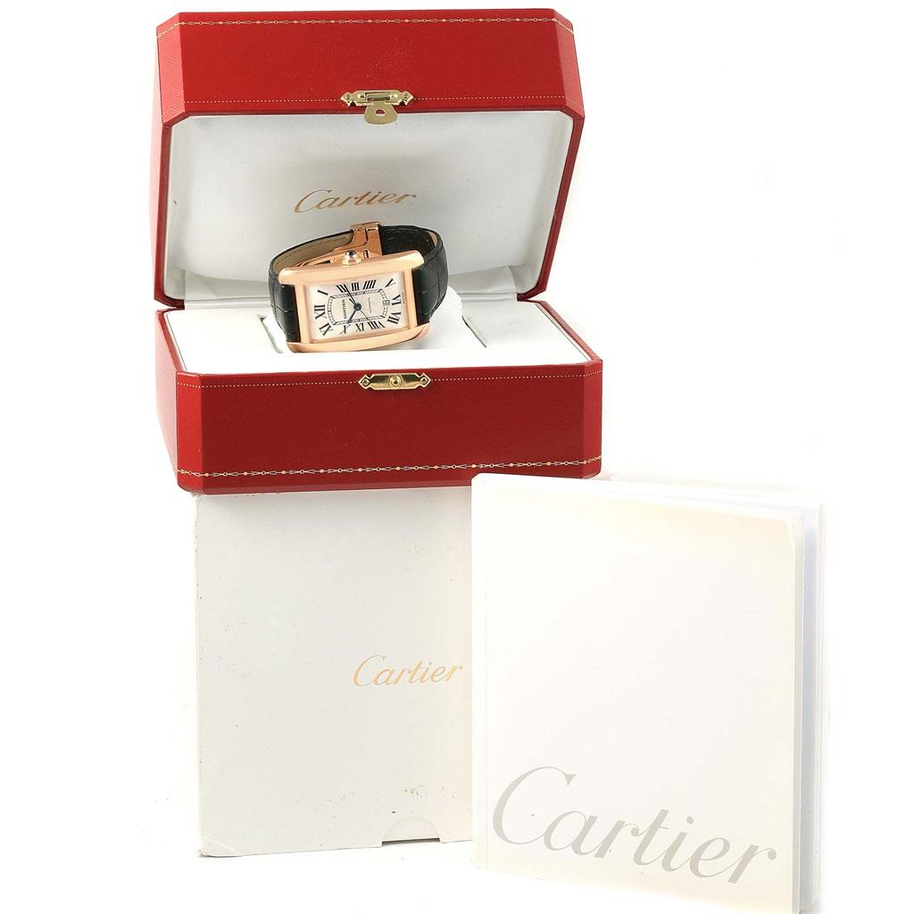 Cartier Tank Americaine Rose Gold Automatic Men's Watch W2609856 7