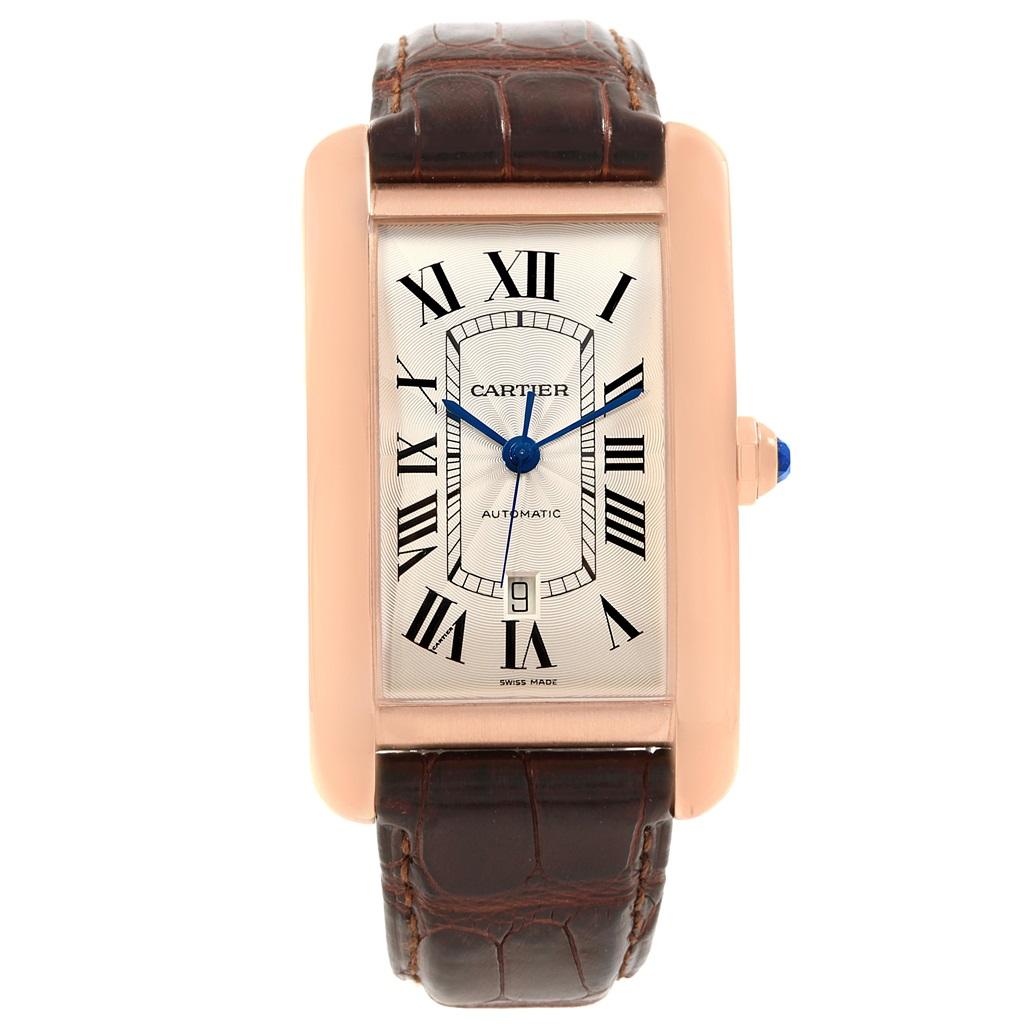 Cartier Tank Americaine Rose Gold Automatic Men’s Watch W2609856 2
