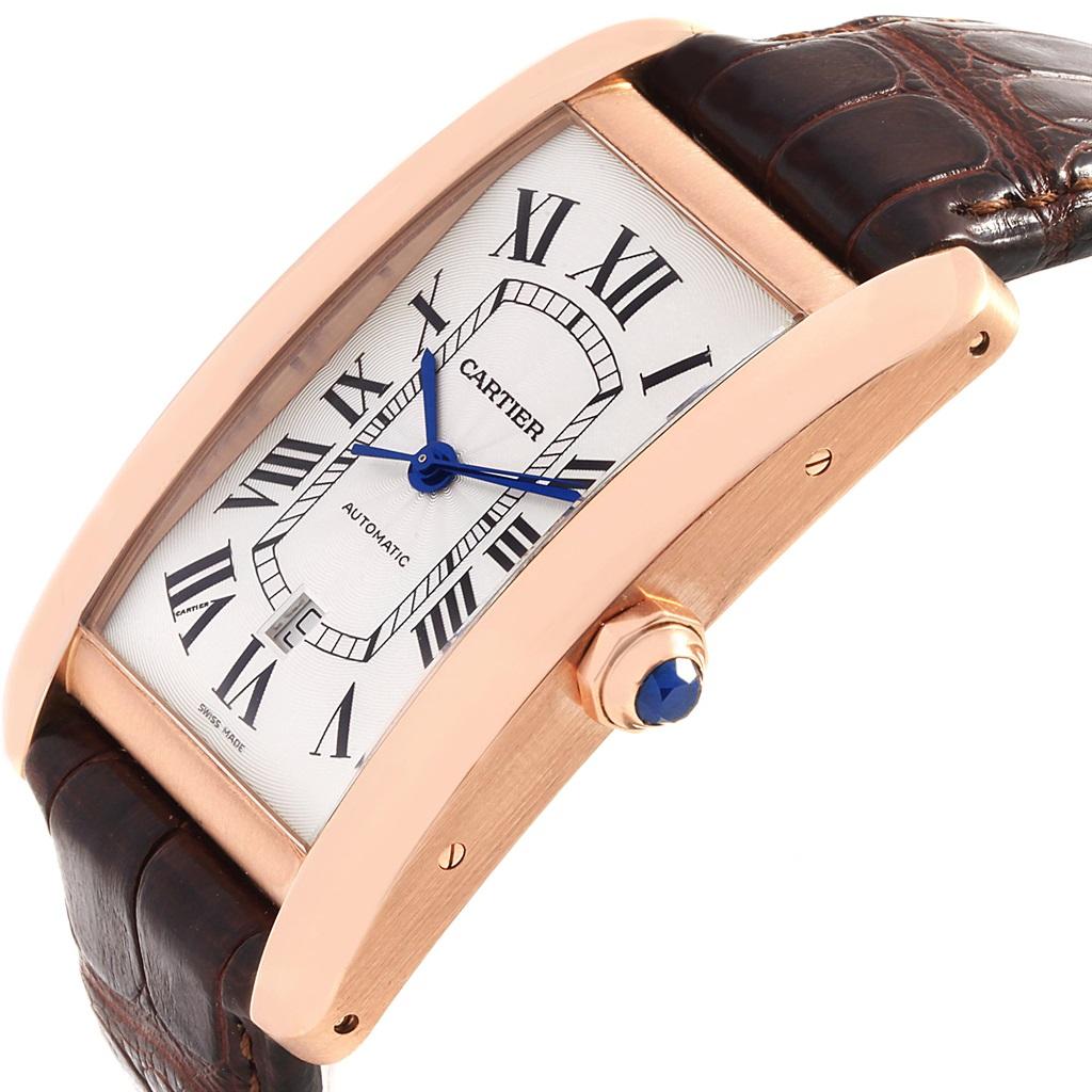 Cartier Tank Americaine Rose Gold Automatic Men’s Watch W2609856 3