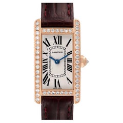Cartier Tank Americaine Small Rose Gold Diamond Ladies Watch 2503