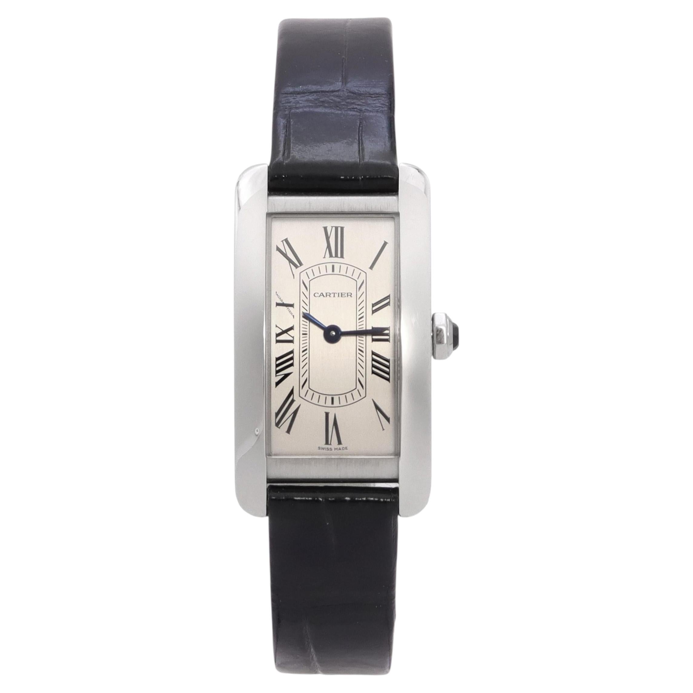 Reloj de mujer Cartier Tank Américaine de acero inoxidable con mecanismo de cuarzo