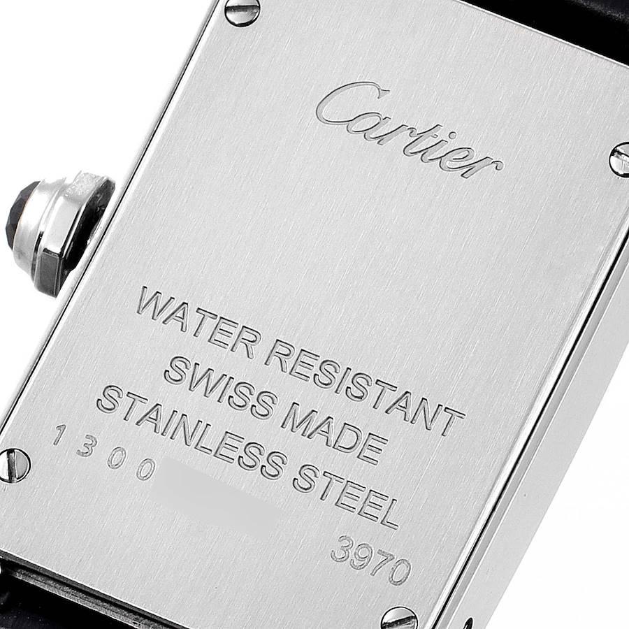 Women's Cartier Tank Americaine Steel Silver Dial Ladies Watch WSTA0016 Box Card