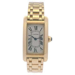 Cartier Tank Americaine W26015K2 18K Yellow Gold Ladies Watch